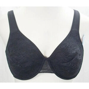 Fundamentals Lined Lace Seamless Cup Underwire Bra 38C Black NWT  Adjustable Str
